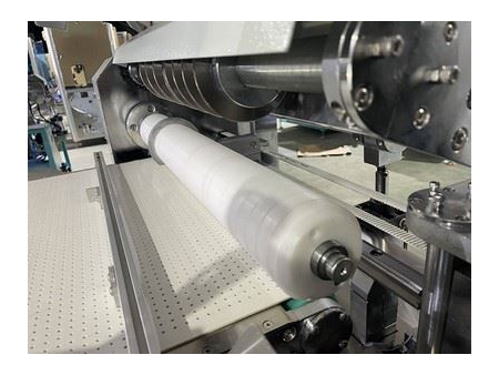 ماكينة أوتوماتيكية لقطع ولصق الليبل على الأنابيب الورقية (مع شلك أبيض)، سلسلة WT-580X 				   Automatic Paper Tube Labeling and Cutting Machine (with White Glue)