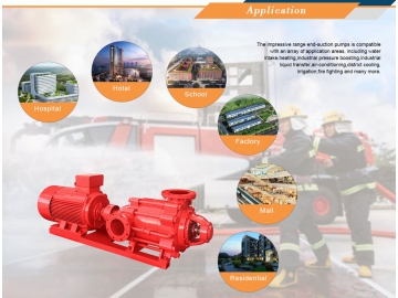 مضخة الحريق الأفقية متعددة المراحل، سلسلة D  D series Horizontal Multistage Fire Pump
