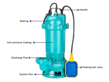 مضخة غاطسة لمياه الصرف الصحي، سلسة QDX (ذات منفذ مسنن لولبي)  QDX series Submersible Sewage Pump (Thread Port)
