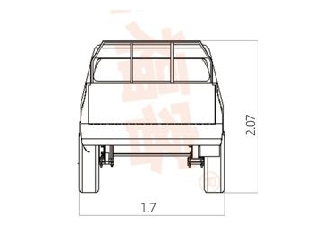 شاحنة مسطحة للنقل الخفيف (مفصلية الجوانب)، FK6-15T (1) 			 Dropside Van
