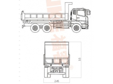 شاحنة النقل الثقيل، FK6-160T 			 Tipper Truck