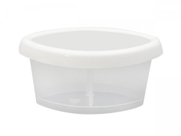 وعاء بلاستيك دائري لحفظ الأطعمة حجم 80 مل بغطاء، سلسلة   CX043
