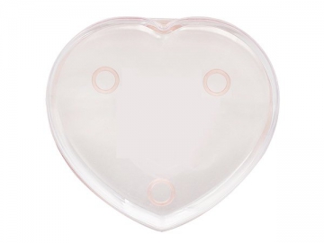 علبة بلاستيك شكل قلب حجم 330 مل بغطاء شفاف (صينية فرن شكل قلب)، سلسلة   CX049