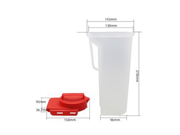 كوب بلاستيك 2000 مل (كأس بلاستك مع غطاء ومقبض)، سلسلة   CX084