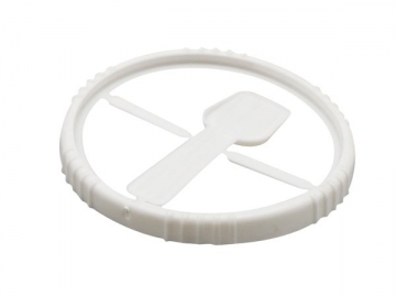 غطاء بلاستيكي دائري للأكواب مع ملعقة (قُطر: Ø71.86mm)، سلسلة  CX023