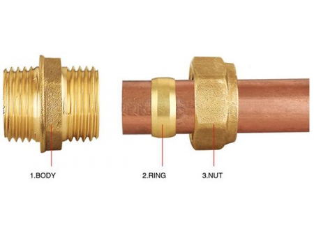 وصلات الضغط النحاسية، HS100 Brass Compression Fittings