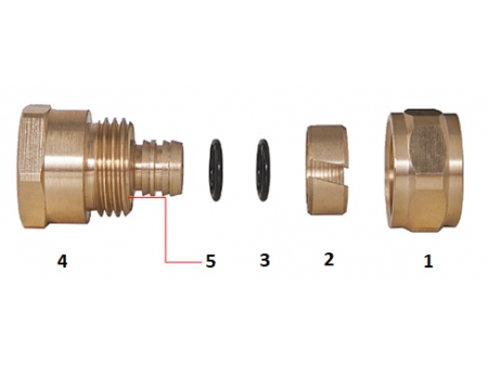 وصلات الضغط النحاسية، HS210 Brass Compression Fittings