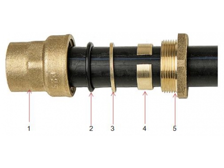 وصلات الضغط النحاسية، HS150 Brass Compression Fittings