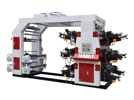 ماكينة طباعة فلكسو بأربعة/ ستة ألوان ذات سرعة عالية High Speed 4/6 Color Flexographic Printing Machine