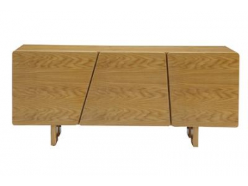 طاولة تلفزيون من الخشب الطبيعي