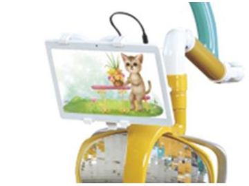 كرسي الأسنان للأطفال A8000-IB     (وحدة طب أسنان الأطفال مع كرسي ديناصور مع وحدة جانبية قط مبتسم)