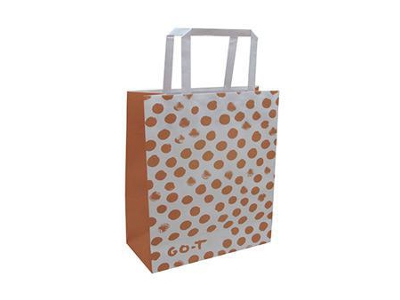 كيس ورق كرافت مع يد، أكياس تسوق Kraft Paper Carrier Bag, Custom Printed Bags