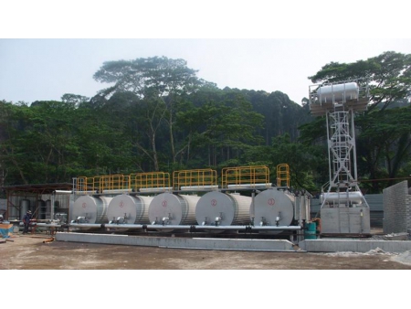 خزان البيتومين مع تسخين بالزيت الحراري  Thermal Oil Heating Asphalt Storage Tank