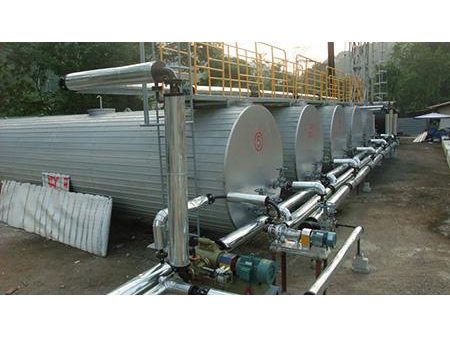 خزان البيتومين مع تسخين بالزيت الحراري  Thermal Oil Heating Asphalt Storage Tank