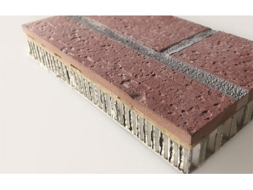 ألواح الطوب المركبة بطبقة خلايا النحل العازلة  Brick Honeycomb Panel