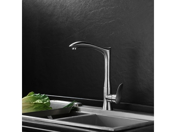 خلاط مطبخ طويل مقبض واحد بتصميم عصري SW-KFS007                     Modern Design Single handle Kitchen Faucet