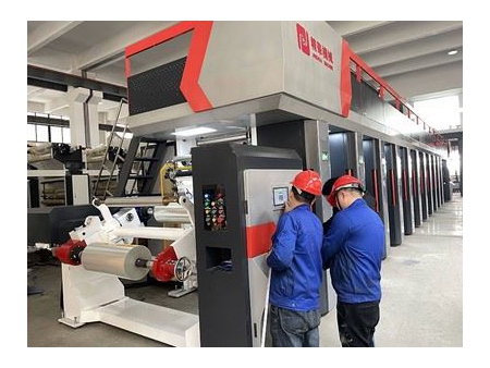 آلة طباعة الروتو جرافيور بعمود إلكتروني 				   Electronic Shaft Rotogravure Printing Machine