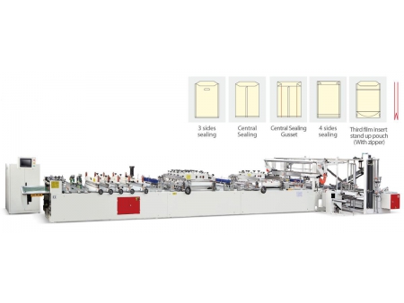 ماكينة تصنيع الأكياس المصفحة متعددة الوظائف ذات الأداء العالي، 600C CS 				   Heavy Duty Multifunctional Laminated Pouch Bag Making Machine