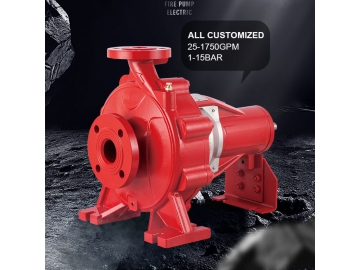 مضخة إطفاء الحريق طرفية السحب، سلسلة PSF (ذات قضيب مكشوف)  PSF series End Suction Fire Pump (Bare Shaft)