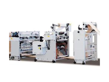 SBH150B DC01 TM01  ماكينات تصنيع الأكياس الورقية ذات قاعدة مربعة  (قطع النافذة بالقوالب وترقيع الفيلم)  Roll Fed Square Bottom Paper Bag Machine