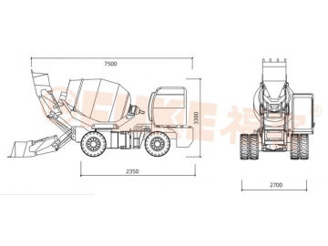 خلاط خرسانة ذاتي التحميل، FK33-40 			 Self Loading Concrete Mixer