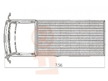 شاحنة مسطحة للنقل المتوسط (مفصلية الجوانب)، FK6-100T (1) 			 Dropside Truck
