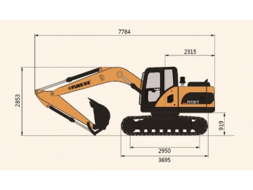 حفار مجنزر (بوكلين جنزير)، FK150-9 			 Crawler Excavator