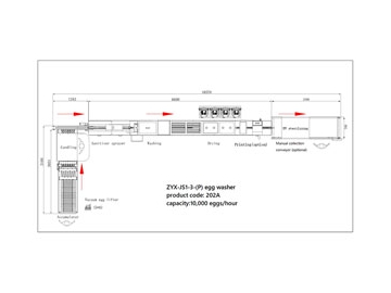 ماكينة غسل البيض 202A (10000 بيضة في الساعة) Egg Washer
