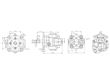 محرك مداري GGM (3.57 إلى 11.47 مليلتر لكل دورة) Orbital Motor