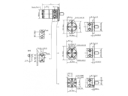 محرك مداري GP (25 إلى 623 مليلتر لكل دورة) Orbital Motor