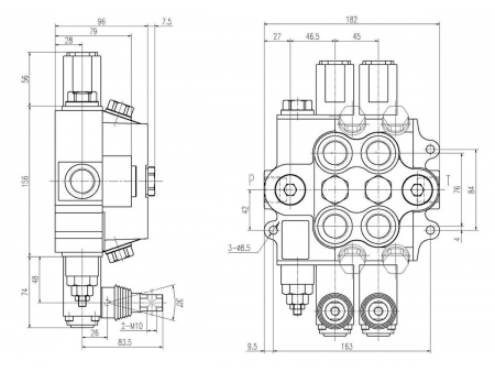 صمام تحكم اتجاهي أحادي الجسم GDV120 (120 إلى 130 لتر\دقيقة) Monoblock Directional Control Valves