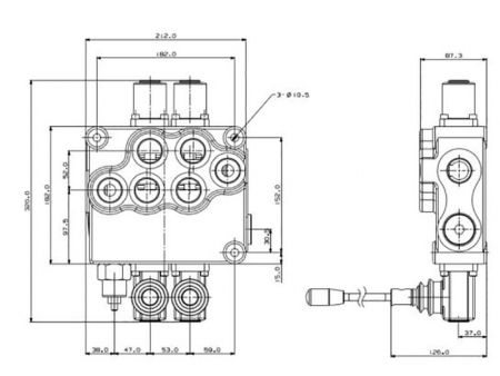 صمام تحكم اتجاهي أحادي الجسم GDV160 (160 إلى 170 لتر\دقيقة) Monoblock Directional Control Valves