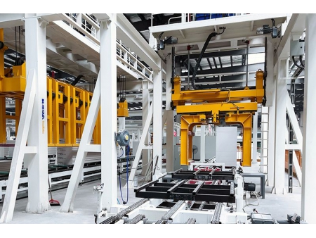 قسم تعبئة وتغليف آلي للخرسانة الخلوية المشبعة (AAC)  Fully Automatic AAC Packing Section