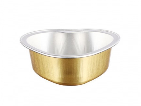 حافظة الطعام شكل القلب (حاوية حفظ الطعام من رقائق الألمنيوم) Heart Shaped Smoothwall Aluminum Foil Container