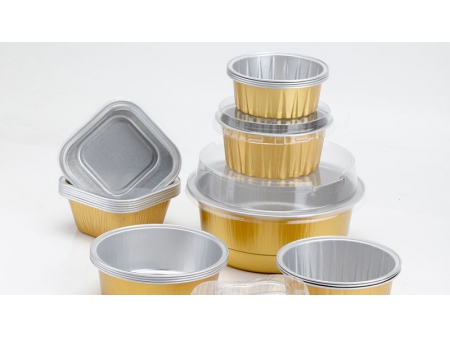 حافظات الطعام من ورق الألومنيوم (حاويات حفظ الأطعمة بحافة ملساء/ علب قصدير) Smooth wall Aluminum Foil Containers