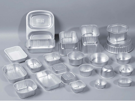 حافظات الطعام من ورق الألومنيوم (حاويات حفظ الأطعمة بحافة ملساء/ علب قصدير) Smooth wall Aluminum Foil Containers