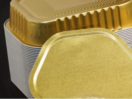 حافظة الطعام شكل مربع مع غطاء (حاوية حفظ الطعام/ علبة من القصدير لحفظ الأطعمة مع غطاء) Square Sealable Aluminum Foil Container