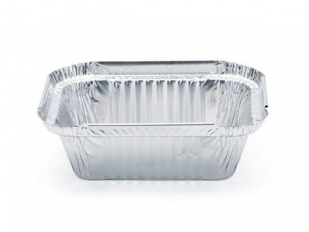 حافظة طعام مستطيلة الشكل (علبة طعام قصدير/ صحن قصدير لحفظ الأطعمة) Rectangular Wrinklewall Aluminum Foil Container, L rim