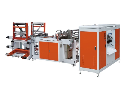 ماكينة إنتاج أكياس قمامة على لفة بخط مزدوج  Automatic Double Line Garbage Bag on Roll Making Machine