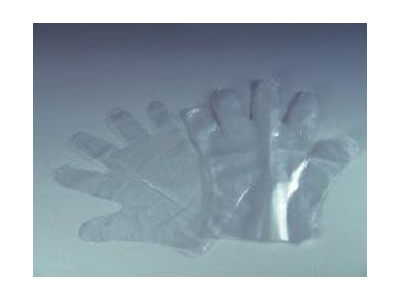 ماكينة صناعة قفازات بلاستيكية شفافة مع نظام تحكم ذكي  Plastic Glove Making Machine