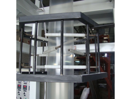 آلة نفخ فيلم بلاستيك ذات سرعة عالية (مع وحدة إعادة لف مزدوجة) High Speed Blown Film Machine (with Double Rewinder)