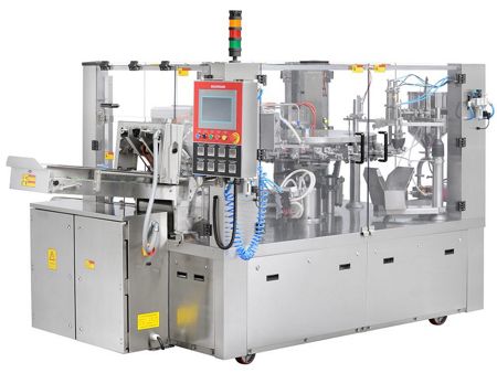 ماكينة أوتوماتيكية دوارة لتعبئة الأكياس الجاهزة، سلسلة DC-820 Premade Pouch Packaging Machine