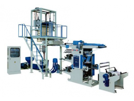 ماكينة نفخ فليم البلاستيك مع طابعة فلكسو Film Blowing Flexographic Printing Machine