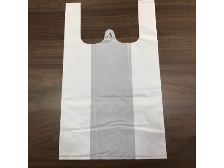 خط تصنيع أكياس تسوق شكل تي شيرت Double Rail High Speed T-Shirt Bag Making Machine