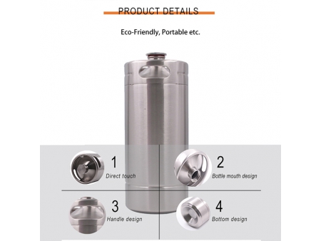 ترمس حراري ستيل سعة 3.8 لتر 3.8L Single Wall Mini Keg