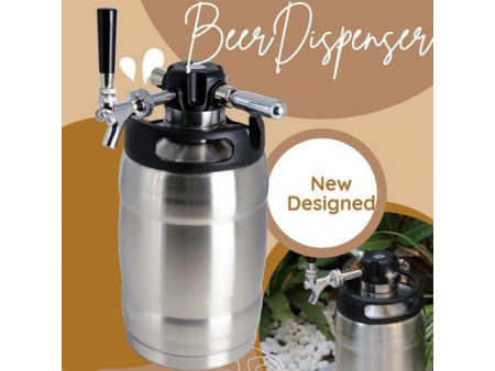 ترمس ستانلس ستيل مع صنبور موزع سعة 5 لتر 5L Pressurized Keg Dispenser