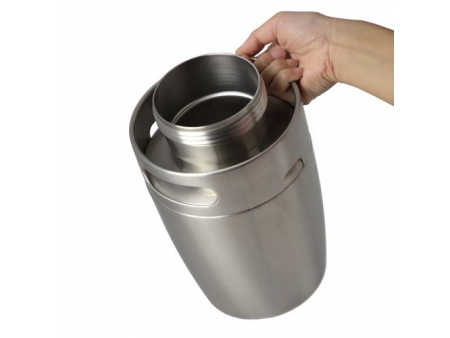 برميل ستيل للمشروبات واسع الفتحة سعة 2.5 لتر (مزود بمقبض يد قوي للحمل) 2.5L Wide Mouth Keg