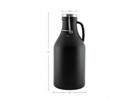 مطارة ستيل معزولة حافظة للحرارة والبرودة سعة 1.89 لتر (مع غطاء فليب توب مانع للتسرب) 1.89L Vacuum Flip Top Growler