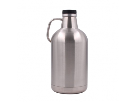 مطارة ستيل معزولة تحفظ الحرارة والبرودة سعة 3.78 لتر (مع غطاء لولبي للغلق المحكم) 3.78L Vacuum Screw Cap Growler