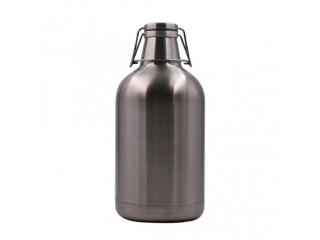 مطارة ستيل معزولة حافظة للحرارة والبرودة سعة 3.78 لتر (مع غطاء فليب توب مانع للتسرب) 3.78L Vacuum Flip Top Growler